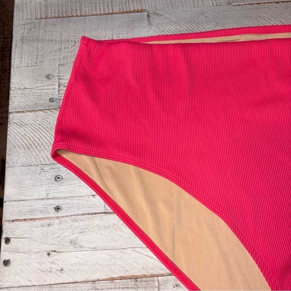 Old Navy Bikini BOTTOM 4XL Swimsuit Bathing Suit Pink Ribbed - Picture 5 of 13